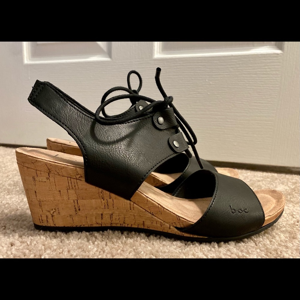 BOC Comfort,  woman’s size 11 wedge black heels. NEW, never worn.